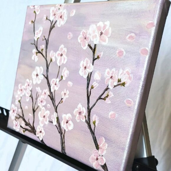 Original Cherry Blossom, 10x8, acrylic on canvas - Picture 2 of 4